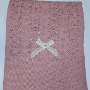 Manta em Malha Rosa Velho