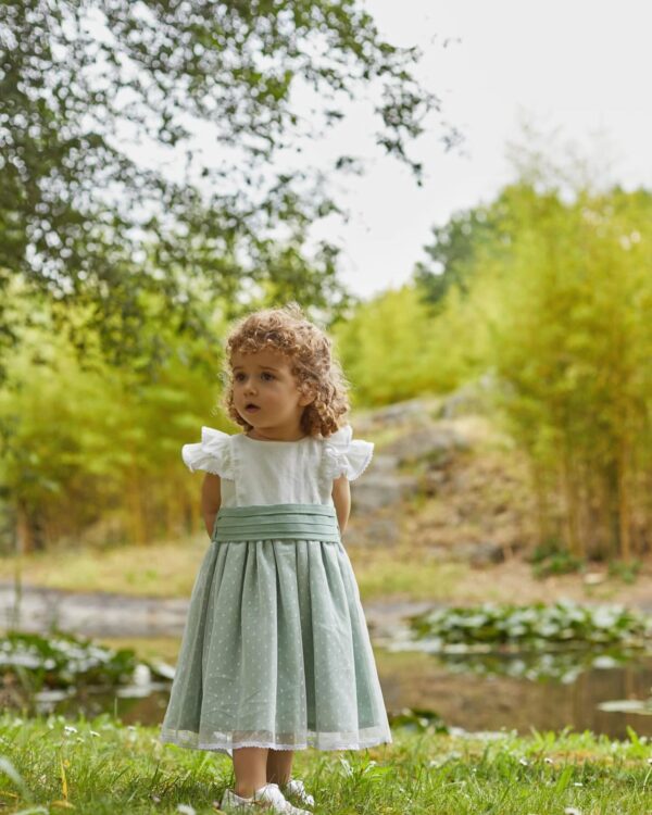Vestido de Cerimónia Verde em Linho
