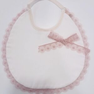 Babete "Renda Rosa"