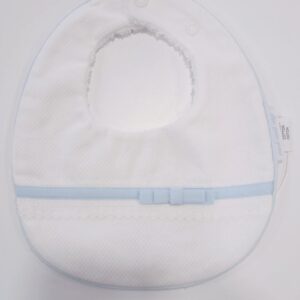 Babete " Romantic 1 Branco e Azul"