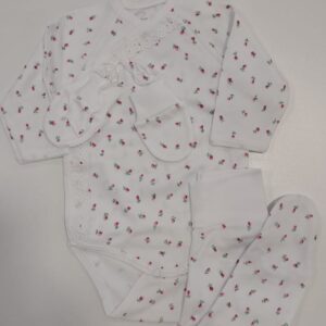 Conjunto Body com Collant Interior e luvas “Roses ”
