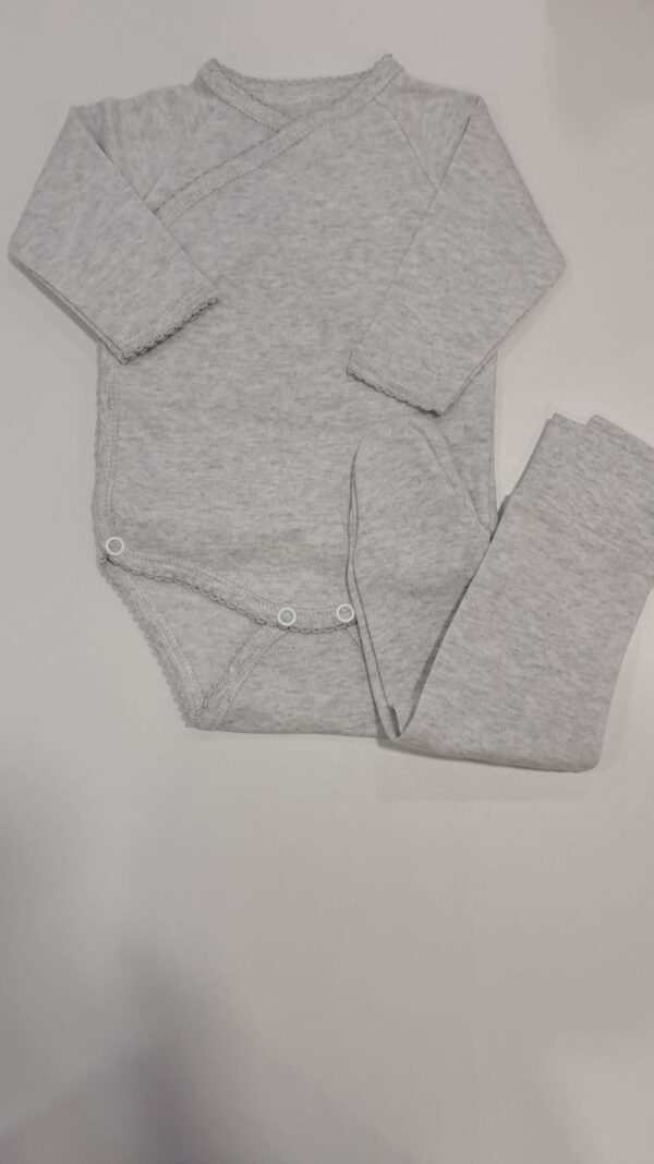 Conjunto Body e Collant Interior Cinza