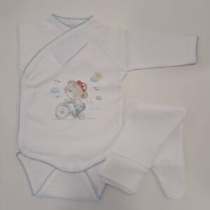 Conjunto Body com Collant Interior "Urso Ciclista"