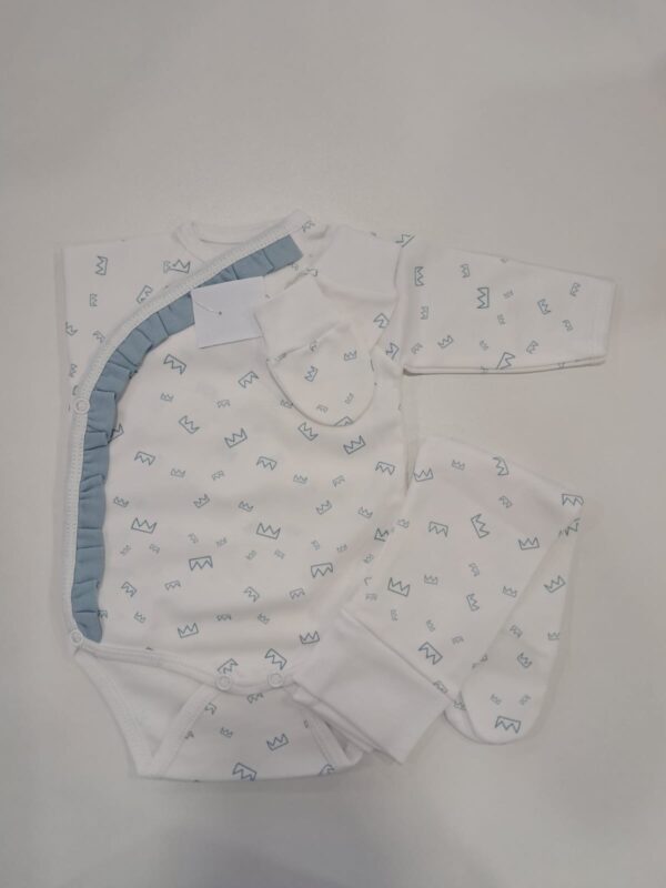 Conjunto Body com Collant Interior e Luvas “Coroas”