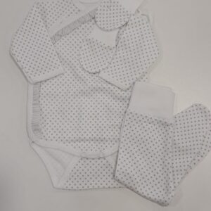 Conjunto Body com Collant Interior e luvas “Estrelinhas ”
