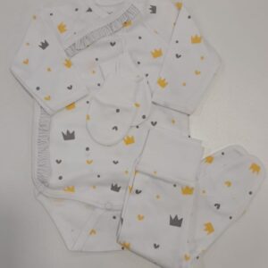 Conjunto Body com Collant Interior e luvas “Coroas ”