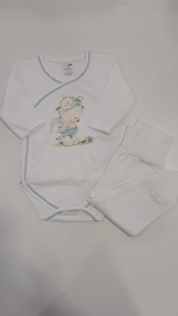 Conjunto Body com Collant Interior “Coelho ás Cavalitas Verde ”