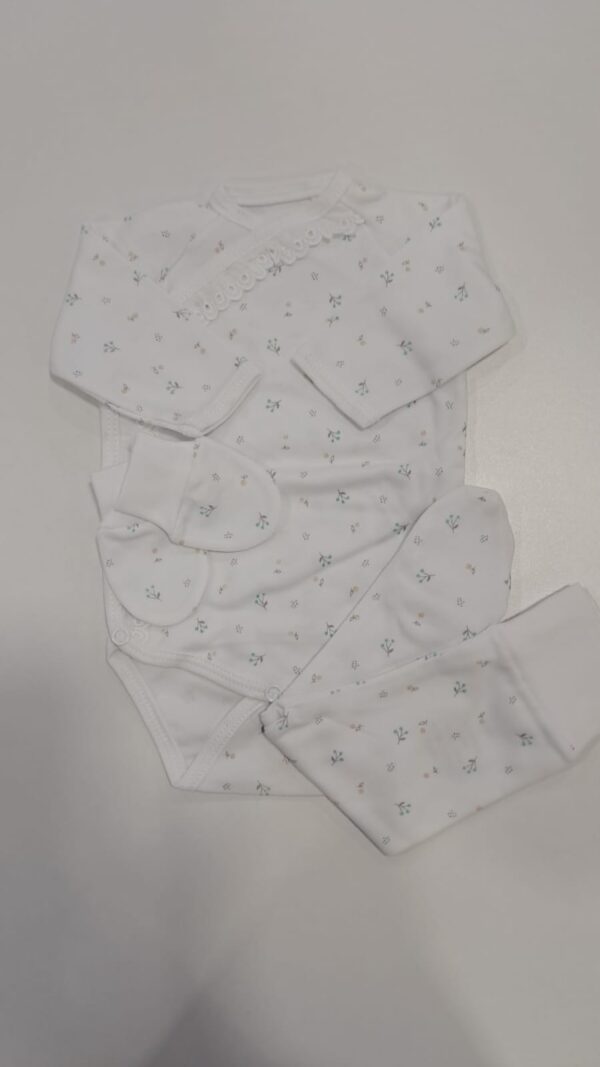 Conjunto Body com Collant Interior e luvas “ Flower´s ”