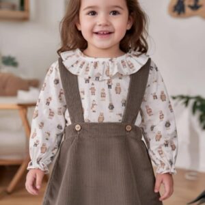 Jardineira Saia com Camisa " Bear "