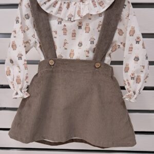 Jardineira Saia com Camisa " Bear "