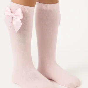 Meias altas com laço menina