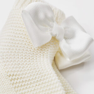 Meias ponto jarreteira com laço duplo gorgorão